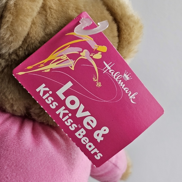 Vintage Hallmark "Love and Kiss" Magnetic Kissing Plush Bear 10" Valentines - Picture 7 of 11